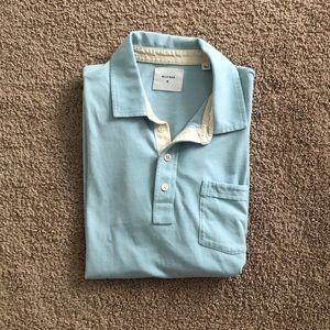 Blue men’s Billy Reid polo!
